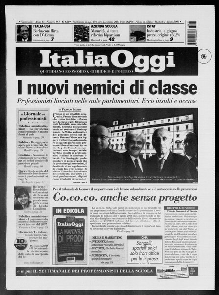 Italia oggi : quotidiano di economia finanza e politica